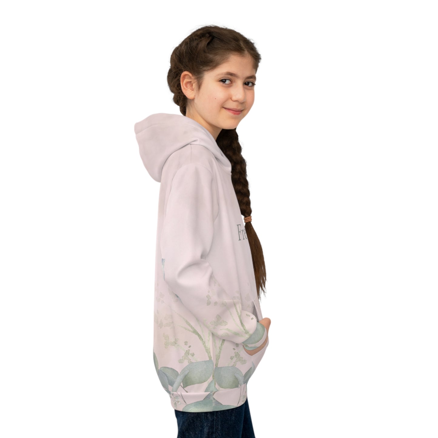 Free Spirit Children's Hoodie - Pastel Floral Design for Young Dreamers 2XS - Lady Lighthouse