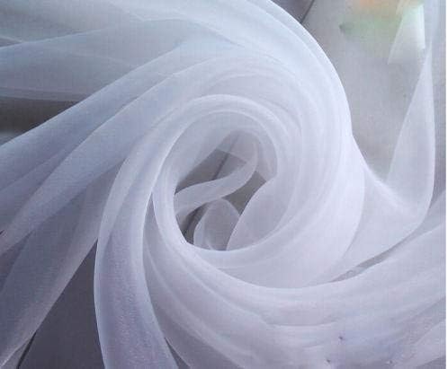 120" Wide (10ft Wide) Sheer White Voile Chiffon Fabric Lady Lighthouse