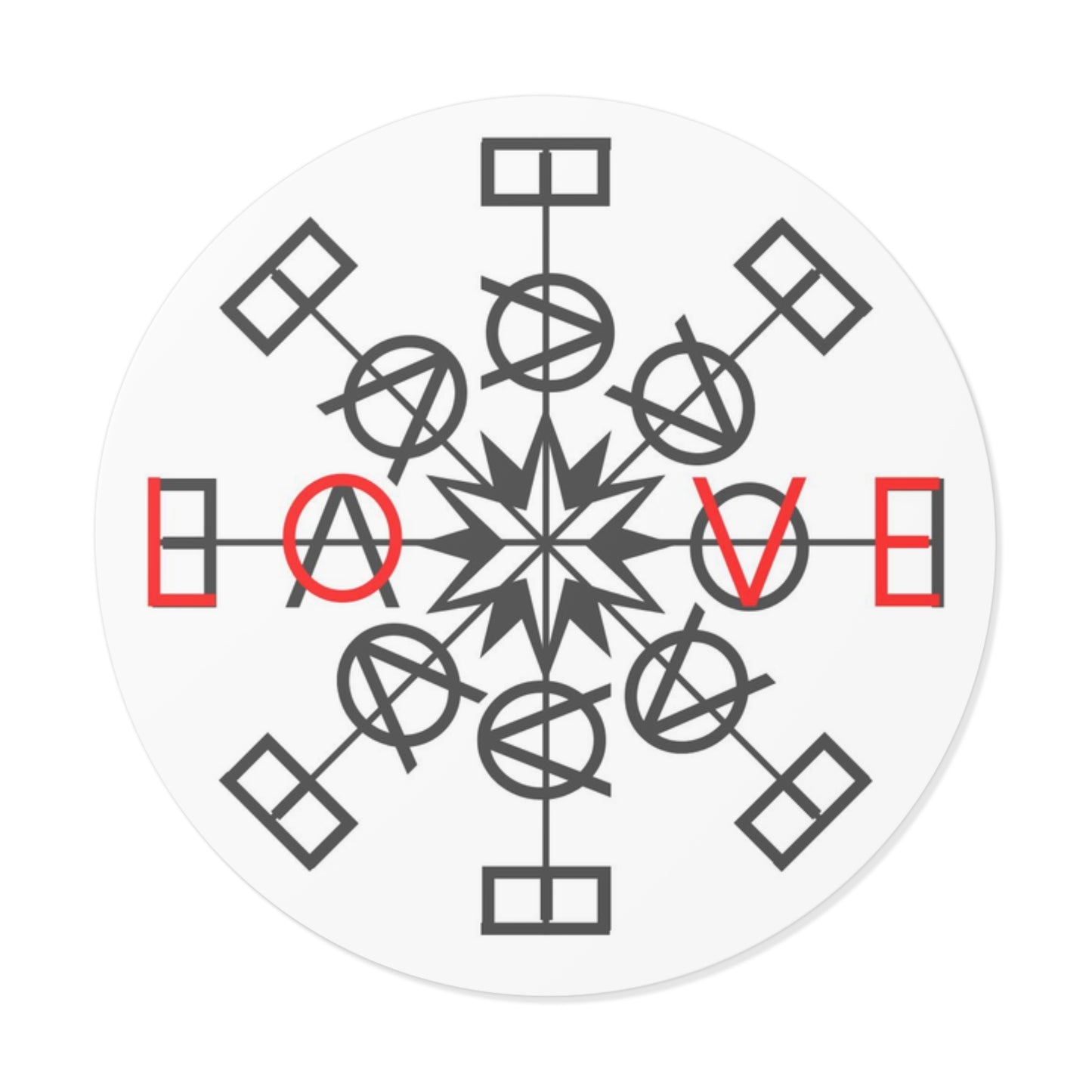 Power Symbol Red Highlight Vinyl Sticker – A Reminder of the Love Within - lady lighthouse