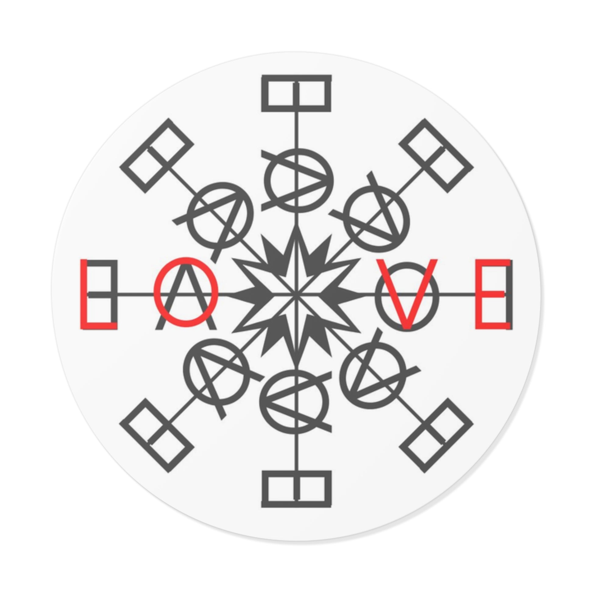 Power Symbol Red Highlight Vinyl Sticker – A Reminder of the Love Within - lady lighthouse