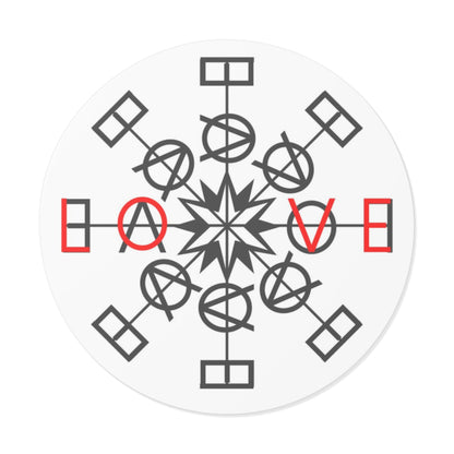 Power Symbol Red Highlight Vinyl Sticker – A Reminder of the Love Within - lady lighthouse