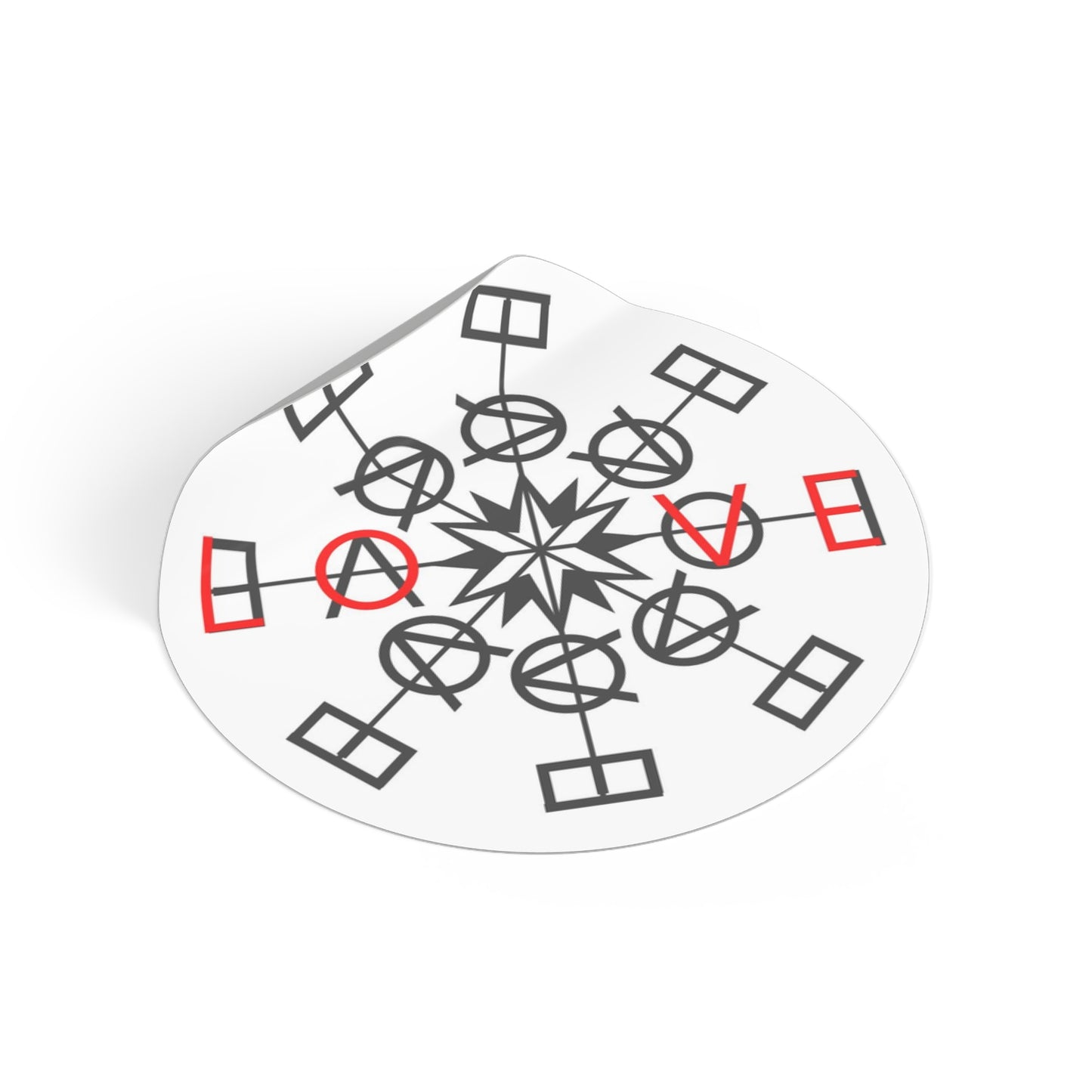 Power Symbol Red Highlight Vinyl Sticker – A Reminder of the Love Within - lady lighthouse