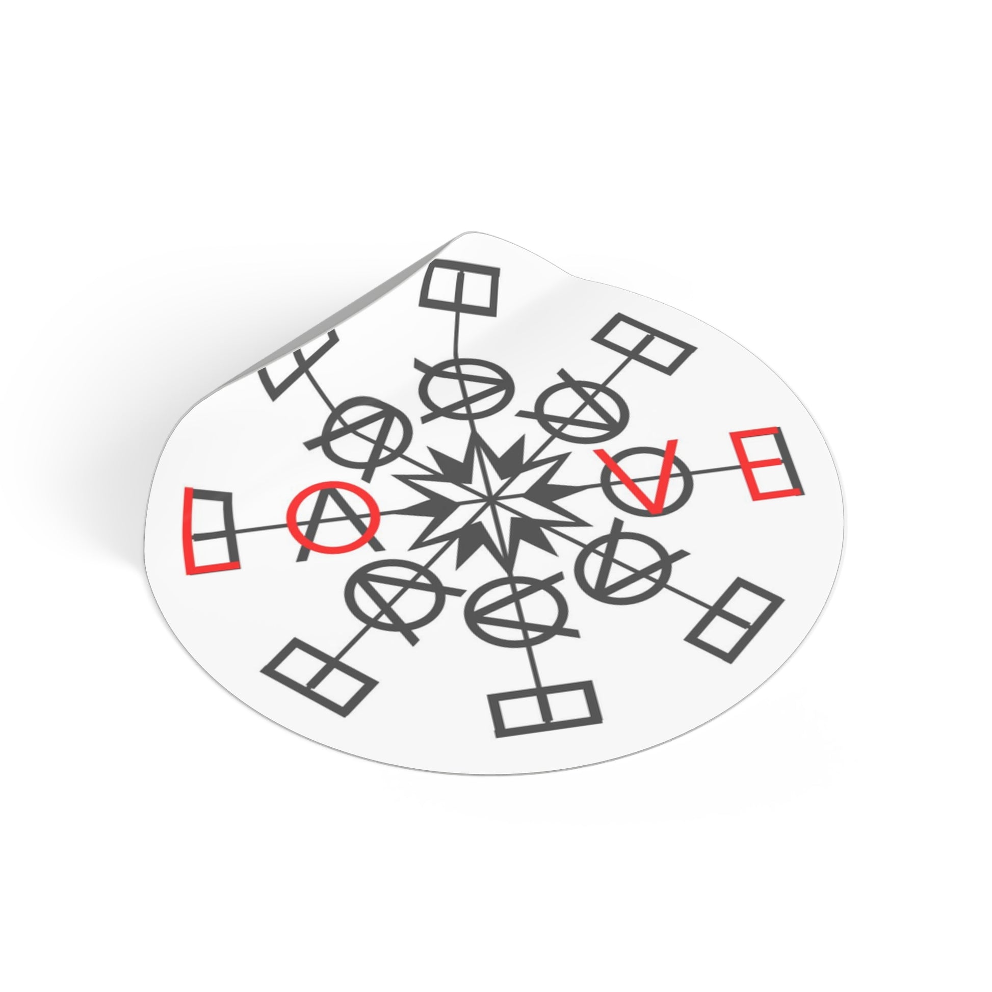 Power Symbol Red Highlight Vinyl Sticker – A Reminder of the Love Within - lady lighthouse
