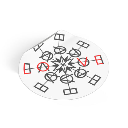 Power Symbol Red Highlight Vinyl Sticker – A Reminder of the Love Within - lady lighthouse