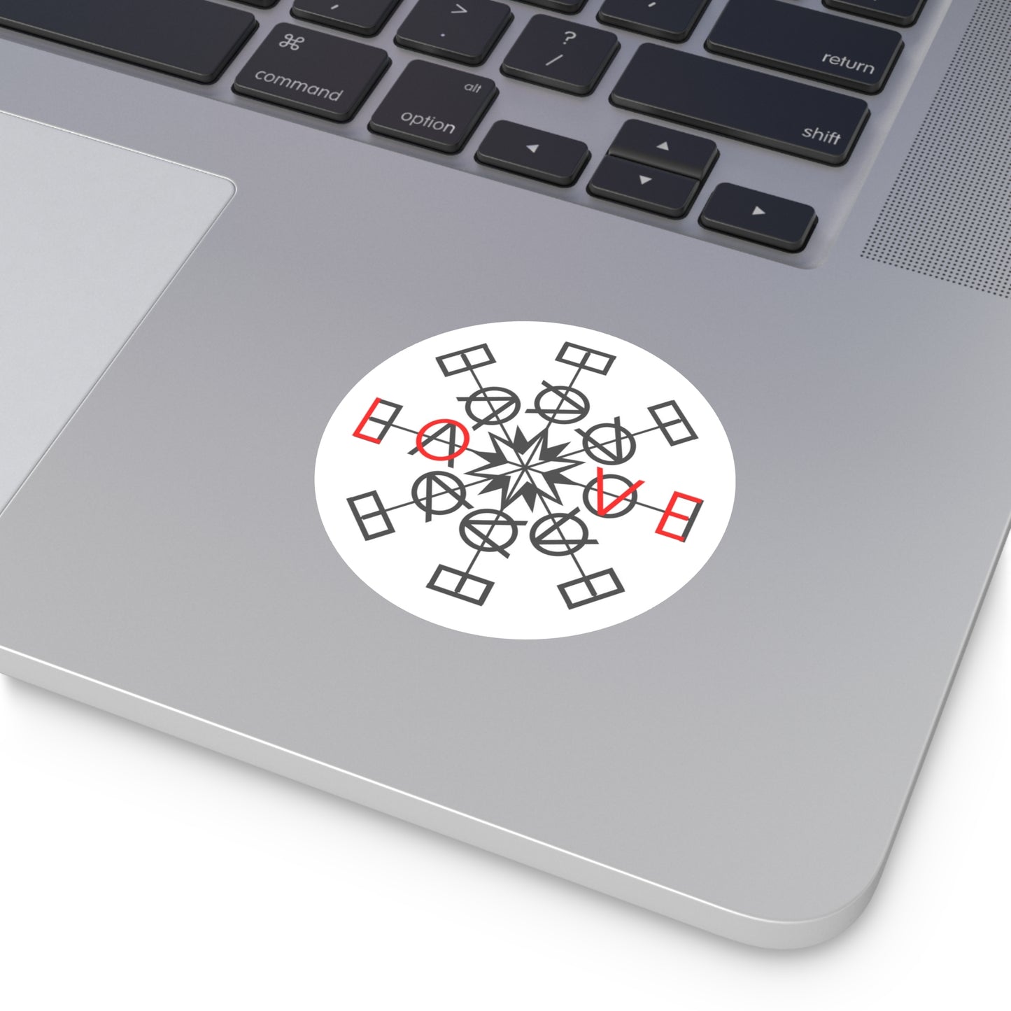 Power Symbol Red Highlight Vinyl Sticker – A Reminder of the Love Within - lady lighthouse