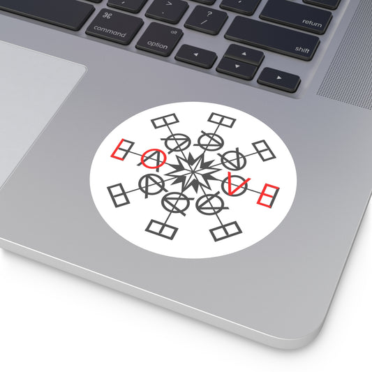 Power Symbol Red Highlight Vinyl Sticker – A Reminder of the Love Within - lady lighthouse