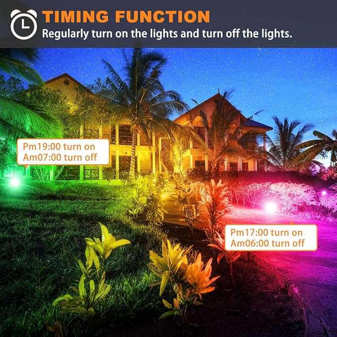 Bluetooth LED Flood Light - App-Controlled, Color-Changing with DIY Modes Lady Lighthouse