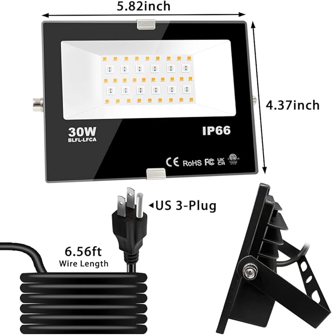 Bluetooth LED Flood Light - App-Controlled, Color-Changing with DIY Modes Lady Lighthouse