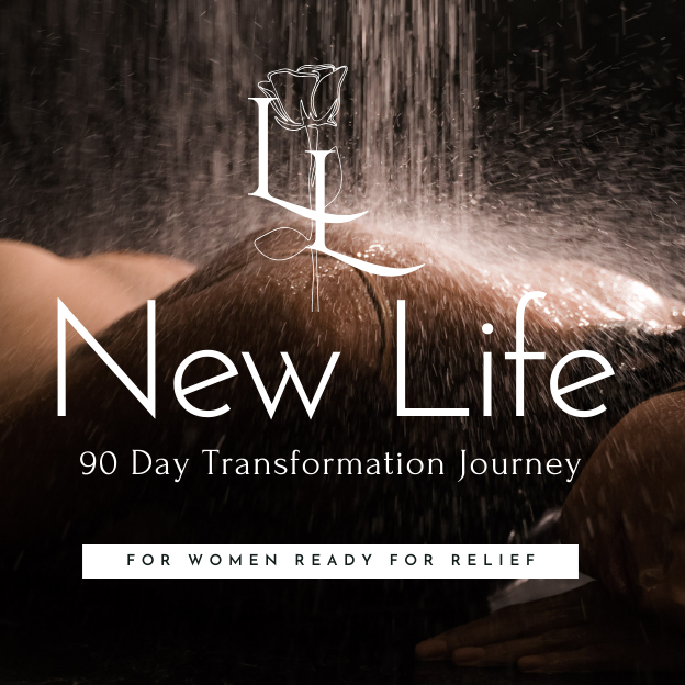 Text 'New Life 90 Day Transformation Journey' over a dark background with a glowing object.